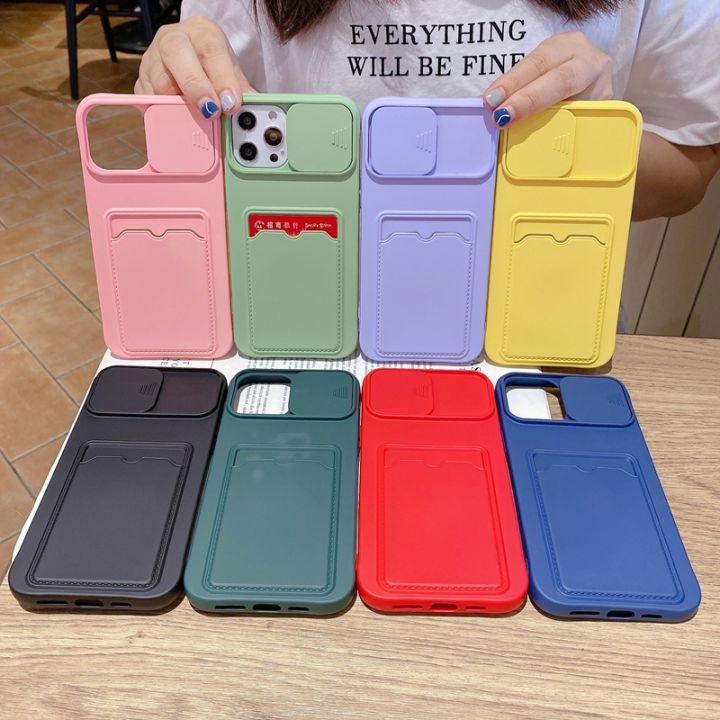 cold-noodles-soft-wallet-card-holder-เคสโทรศัพท์สำหรับ-iphone-13-12-11-pro-max-x-xr-xs-max-6-6s-7-8-plus-se2สไลด์กล้องป้องกัน-candy-cover