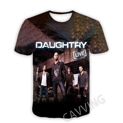 Daughtry Band 3D พิมพ์เสื้อยืดลำลอง Hip Hop Tee เสื้อสไตล์ฮาราจูกุท็อปส์เสื้อผ้าแฟชั่นสำหรับผู้หญิง/ผู้ชาย