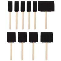 Foam Brush Painting Sponge Tool with Hardwood Handles Pack of 10