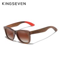 KINGSEVEN แว่นตากันแดดไม้ธรรมชาติแฮนด์เมดสำหรับผู้ชายเลนส์ความลาดชันโพลาไรซ์ผู้หญิงเดินทางแว่นตากันแดดวินเทจ