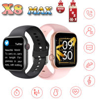 X8 MAX ต้นฉบับดูสมาร์ทบลูทูธกันน้ำกีฬาชายและหญิงการตรวจสอบอัตราการเต้นหัวใจ S Mart W Atch PK IWO13ชุด6 7