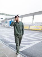 Set airport look / ROTTA airport set for men สีเขียว