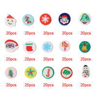300pcsset 15kinds Christmas Polymer Clay Beads Santa Snowman Christmas Tree Beads for Jewelry Making Gift Bracelet Necklace