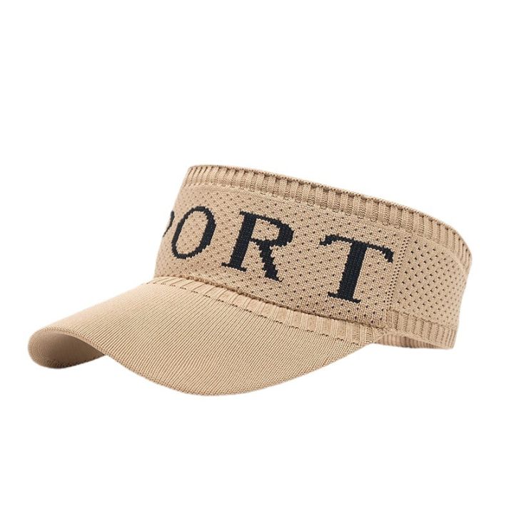 แฟชั่นกลวงออกหมวกเบสบอลผู้หญิงถักถังหมวกปักจดหมายกีฬาปีกกว้างพับหมวกชายหาดฤดูร้อนกอล์ฟอาทิตย์หมวก
