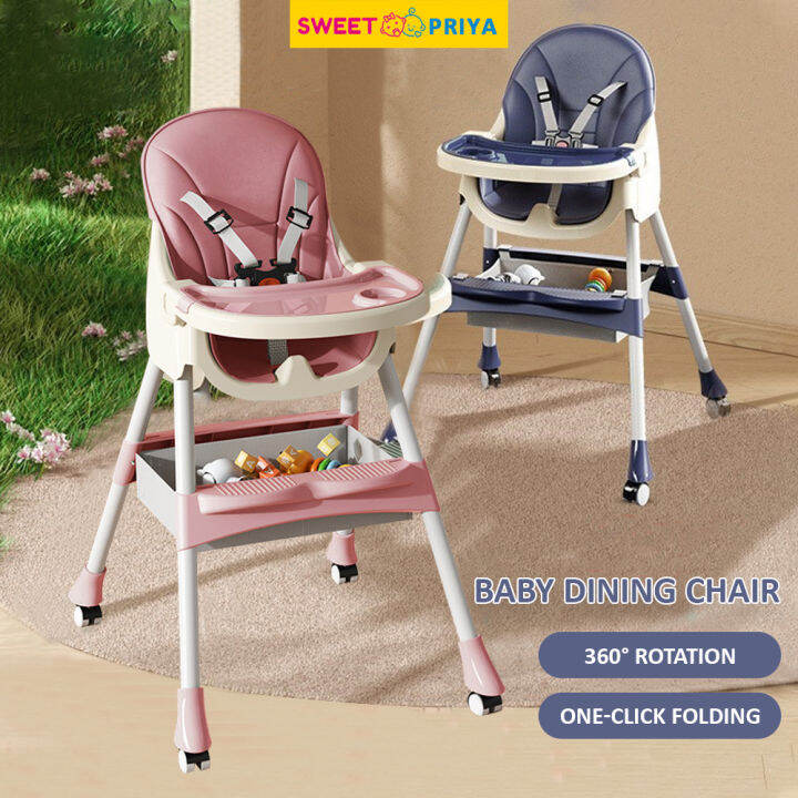 3 in1 Baby dining chair adjustable kerusi makan children sitting high