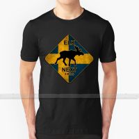 Swedish Elk For Men Women T Shirt Print Top Tees 100% Cotton Cool T Shirts 5xl 6xl Caution Moose Sign Funny Cool Elk XS-6XL