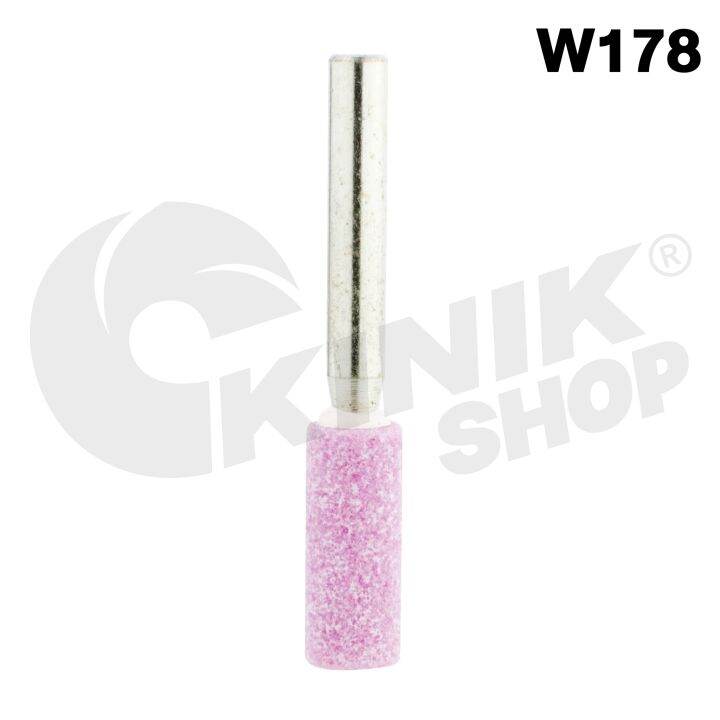 1อัน-kinik-หินแกน6mm-เบอร์w178-ขนาด-10x25x6mm-สีชมพู