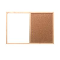 Message Cork Board Wood Frame Whiteboard Drawing Boards Combination 30X40cm Bulletin Magnetic Marker Board