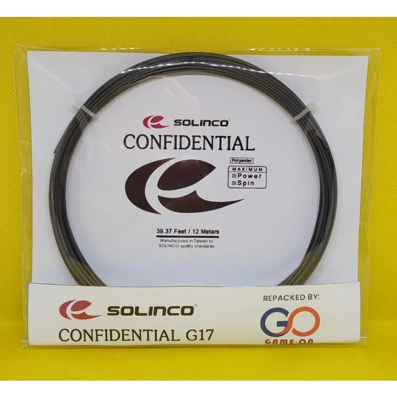 Solinco confidential Tennis string 17/16L (cut from reel) WITH