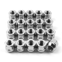 202120pcs M12x1.5 Open End Lug Nuts - 34"（19mm） Hex 60 Degree Conical Seat Aftermarket Wheels Open-End Acorn Bulge Wheel Lug Nut