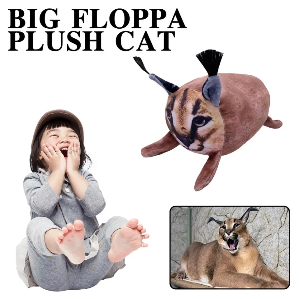 floppa plush, Floppa toy plush stuffing, big Floppa plush cartoon