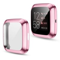 【ขอบคุณ】สำหรับ Fitbit Versa 2ชุบ TPU แบบรวมทุกเคสห่อหุ้ม