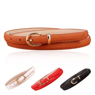 Women's Thin PU Leather Belt