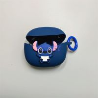 Suitable for Beats Studio Buds / Fit Pro / Powerbeats Pro น่ารัก สีฟ้า Stitch หูฟัง เคสซิลิโคน หูฟัง กันน้ํา กันกระแทก นุ่ม ป้องกัน หูฟัง ผิวหนัง พร้อมแหวน