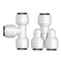 ✐◆ Tee Type RO Water Fitting Male Female Thread Quick Connection 1/4 3/8 Hose PE Pipe Connector Water Filter Reverse Osmosis Parts