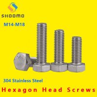 Hexagon Head Screws Outer Hex Bolt Threaded  External Hex  Head Cap Screw Bolt lengthening 304 Stainless Steel DIN933 M14/M18 Nails Screws Fasteners