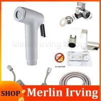 Merlin Irving Shop White abs Handheld bidet faucet spray Shower Head Bathroom Toilet sprayer Water Saving Bathroom Cleaning shower douche