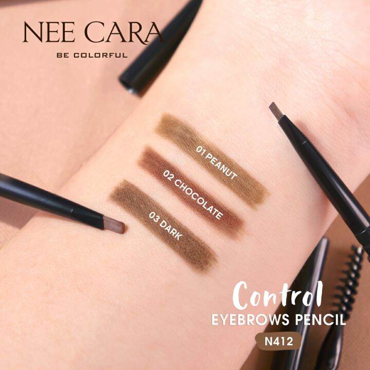 nee-cara-control-eyebrow-pencil-ดินสอเขียนคิ้วสลิม-นีคาร่า-n412