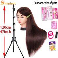 hot！【DT】✤✼  New Hair Mannequin With 80 Real Hairdresser Practice Training Cosmetology Manikin Wig