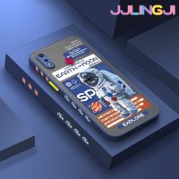 Jlingji เคสสำหรับ Realme 3 3i 3 Pro เคสแฟชั่น NASA Space บางมีน้ำค้างแข็งโปร่งใสแข็งขอบสี่เหลี่ยมกันกระแทกปลอกซิลิโคนคลุมทั้งหมด Softcase