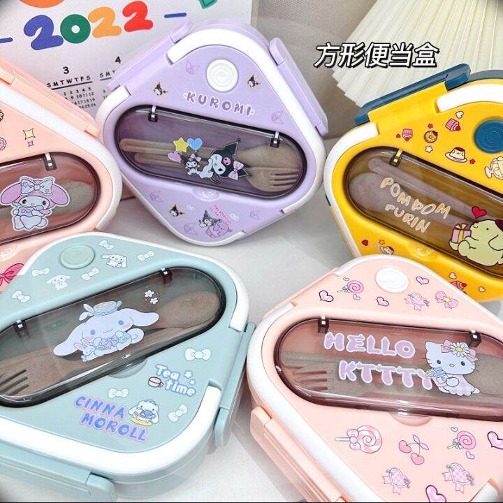 Sanrio Kawaii Hellokitty Lunch Box Mymelody Kuromi Student Cartoon ...