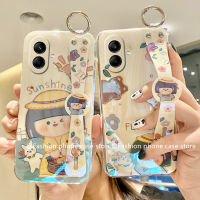 เคสโทรศัพท์ Samsung Galaxy A04 A04e A04s A13แฟชั่นใหม่เคสไรน์สโตนมีสีสันหรูหราลายการ์ตูนน่ารักฝาหลัง TPU พร้อมสายรัดข้อมือ2023