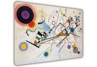 องค์ประกอบคลาสสิก8โดยภาพวาดสีน้ำมัน Wassily Kandinsky พิมพ์ซ้ำศิลปะบนผนังรูปภาพพิมพ์บนผ้าใบภาพ1ชิ้นกรอบภายในหรือไร้กรอบ (หรือกรอบอะลูมินัมอัลลอยสีดำ)