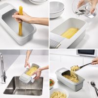 QTCF-Microwave Steamer Pasta Cooker With Strainer Heat Resistant Pasta Boat  Spaghetti Noodle Cooker Kitchen Gadgets And Accessories