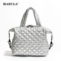 hot【DT】✟✖  MABULA Designer Luxury Tote Handbags for women Feather Down Padded Crossbody Puffer Cell Purse