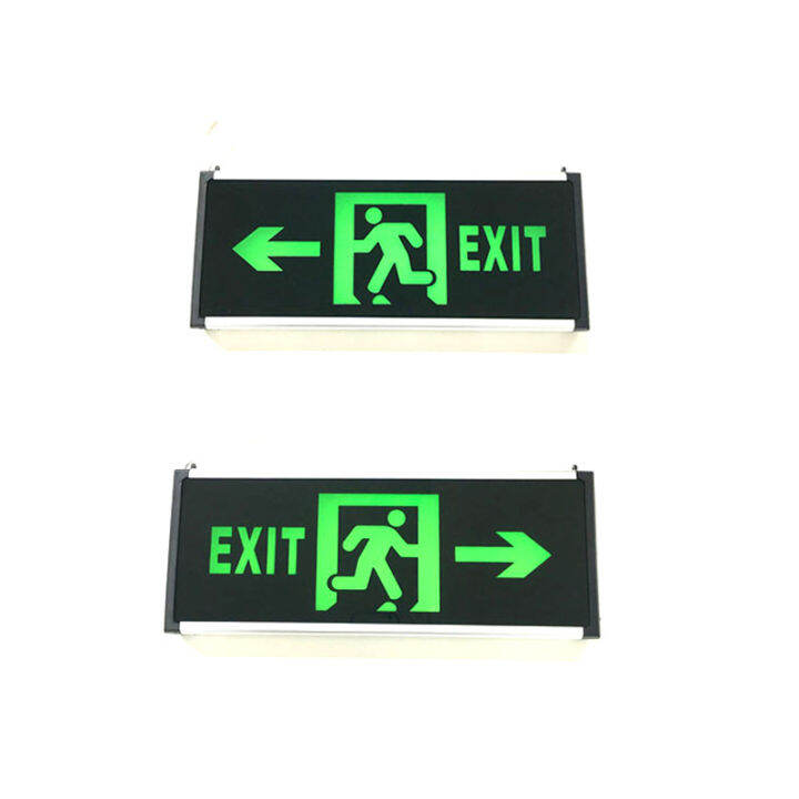 Ac220v Green Left Led Exit Emergency Light Safety Fire Exit Sign Stairs 