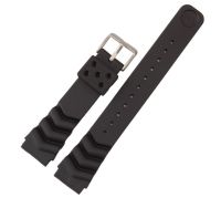 ▦ 20mm 22mm Mens Waterproof PU Rubber Divers Watch Strap For Diver Watch Band