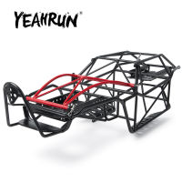 YEAHRUN โลหะเต็มรูปแบบแชสซีเหล็กม้วนกรงกรอบสำหรับ Axial AXI03004 Capra 110 RC รถปีนเขารุ่นอัพเกรดอะไหล่