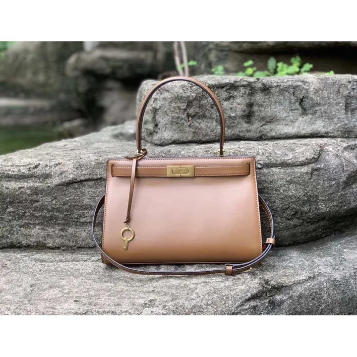 .Y . Lee Radziwill Leather Frame Handbag with Sling - Brown  Women's Top Handle Bag | Lazada PH