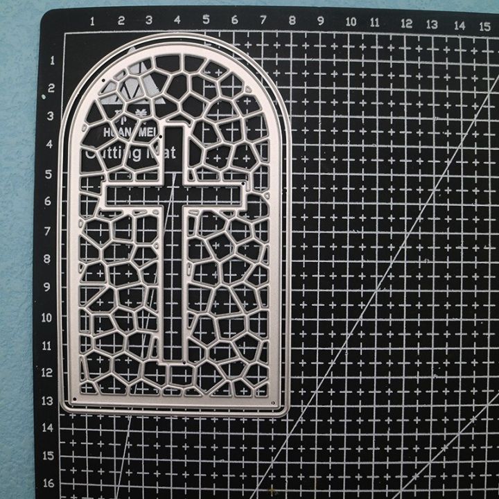 เครื่องตัดโลหะลายไดคัทสำหรับทำบัตรสแครปบุ๊คอุปกรณ์ตัดที่ตัดลายกระดาษรูปดอกไม้หน้าต่างพระเยซู