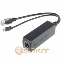 【】 Invitar Solution ตัวแยก PoE ที่ใช้งาน USB ไฟฟ้าผ่านสายอีเธอร์เน็ต48V ถึง5V 2.4A สำหรับ Raspberry Pi