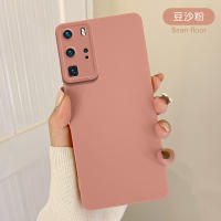 Luxury Ins Trendy Camera Protection Liquid Silicone Case for P40 Pro P30 Lite Nova 5T 8 7i 7 Se 7se Soft Straight Edge Phone Case