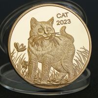 【YD】 2023 Year of CAT Commemorative Coins Gold Elizabeth II Souvenirs New Gifts