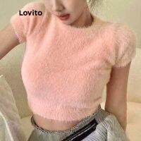 ❒✁✔ Lovito Cute Plain Basic Short Sleeve Women Knit Top L45AD020(White/Pink/Purple/Red/Black) Lovito Manis Polos Basic Atasan Rajut Wanita Lengan Pendek L45AD020 (Putih/Berwarna Merah Muda/Ungu/Merah/Hitam)