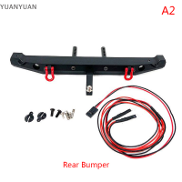 Bemper Belakang กันชนหน้าโลหะ YUANYUAN001มีไฟ Led สำหรับรถ1/2ตีนตะขาบ RC