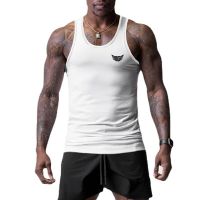 Men Fashion Letter Graphic Print Quick-dry Breathable Tank Tops Gym Fitness Summer Casual Sleeveless Cool Feeling Slim T-shirt