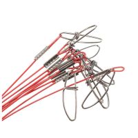 Good deal-Fishing Lures Stainless Steel Trace Wire Leader Spinner Swivel Line 50 cm 50 Kg Amount:10 Pcs