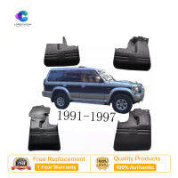 โคลน Fender Flaps 4Pcs Splash Guard Mudflaps Mudguard สำหรับ Mitsubishi Pajero Shogun MK2 1991-1997