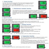 Inductive Temperature TEMP METER เครื่องวัดอุณหภูมิ RPM รถจักรยานยนต์ A Marine เรือ RL-HM028A รถจักรยานยนต์ Thermometefor Temperatura Moto