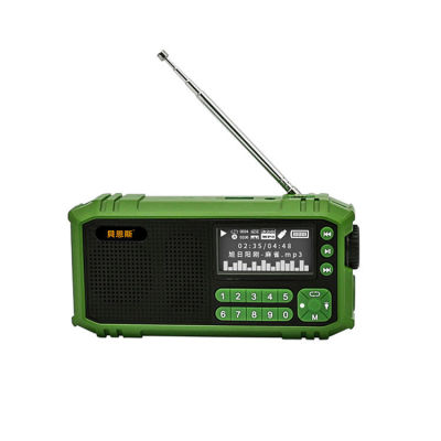 Multi-functional FM Radio Portable Bluetooth Speaker with LED Display Flashlight Support U Disk TF Card AUX Time Lyrics Display