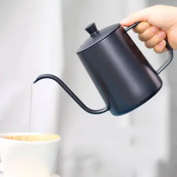 600ml Non-stick Stainless Steel Pour Over Coffee Tea Pot With