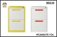 ตู้ลิ้นชักเหล็ก เก็บเอกสาร 2 ชั้น (ขนาด 45.2x62x73.1ซม)รุ่นมีกุญแจล็อกได้ แข็งแรงมาก วัสดุอย่างดี ULA