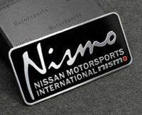 เพจโลโก้ นิสโม่ สีดำ นิสสัน อลูมิเนียม Nismo nissan all black badge logo for juke tiida note gtr silvia teana cefiro maxima x-trail