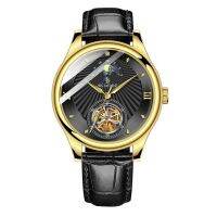 นาฬิกาข้อมือเรโทรอัตโนมัติ SN169ผู้ชายนาฬิกา Tourbillon สำหรับนาฬิกากลไกนาฬิกาทหารนาฬิกาหนังแท้กันน้ำ