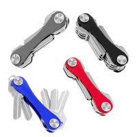 Metal Fold Key Holder Protable Smart Car Keychain For Men Popular Creative DIY Key Storage Case Compact Mini Outdoor Key Clip