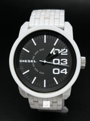 นาฬิกาข้อมือผู้ชาย DIEESEL รุ่น DZ1522 ตัวเรือนและสายนาฬิกาพลาสติกสีขาว หน้าปัดสีดำ รับประกันสินค้าเป็นของแท้ 100 เปอร์เซนต์